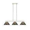 Modern 3-Light Acrylic Fixture for Game Room & Kitchen - Adjustable Height, Dimmable, Brushed Nickel - 2 of 4