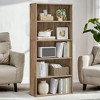 5/6/Tier Bookshelf, Open Bookcase with Adjustable Storage Shelves, Floor Standing Storage Display Shelf, Wood, for Bedroom, Office, Living Room - 3 of 4