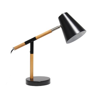 Wooden Pivot Desk Lamp Black - Simple Designs