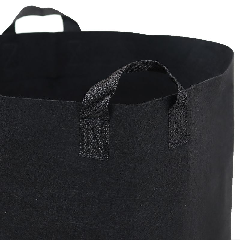 Sunnydaze Garden Grow Bag with Handles Non-Woven Polypropylene Fabric, Black, 4 of 9