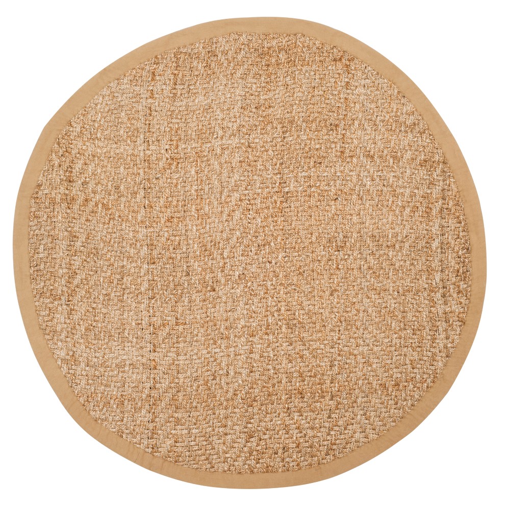 6'x6' Round Nairna Woven Rug Natural Round - Safavieh