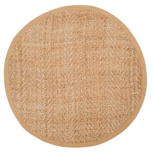 Natural Solid Woven Round Area Rug 6