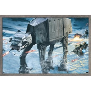 Trends International Star Wars: Hoth - AT-AT Battle Framed Wall Poster Prints - 1 of 4