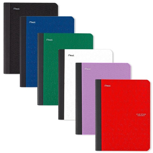 Five Star 80pg College Rule Composition Notebook 9.75&quot;x7.5&quot;: Soft 