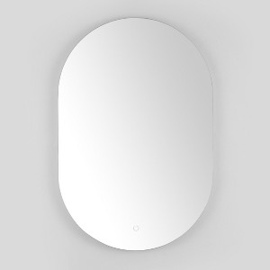 Jax 24" Aluminum LED Oval Mirror - LMR1007 - White - Safavieh - 1 of 4