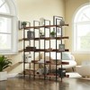 VYNXARIA 5-Tier Vintage Industrial Open Bookshelf with Metal Frame & MDF Boards for Home Office Storage - 2 of 4