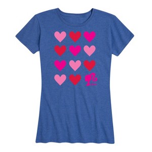 Women's - Barbie - Heart Grid Short Sleeve Graphic T-Shirt - 1 of 4