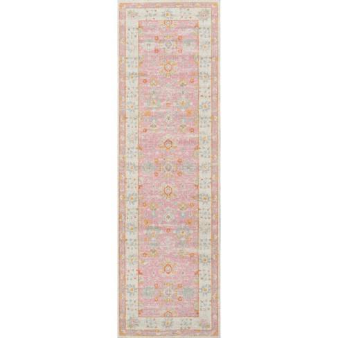 Door mat rug 2x3 Runner rug 2x3 Bath mat rug ,Outdoor rug,Patch runner rug,bordure cut patch runner,Beige and Pink rug,1'5x3'3 ft deals 21585 Rug