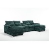 123" Chenille U-Shaped Sectional Sofa with Console, USB & Cup Holders, 6-Seater - 4 of 4
