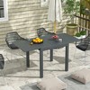 Resenkos Patio Dining Tables,Patio Tables,Expandable Patio Table, Outdoor Dining Table for 4-6 with Aluminum Frame, Gray - 4 of 4