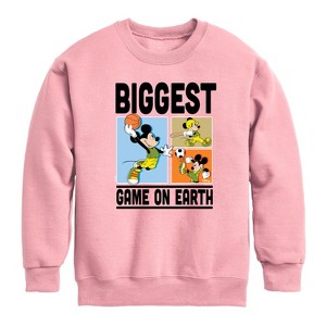 Boys' - Disney - Biggest Game On Earth Graphic Long Sleeve Fleece Sweatshirt - 1 of 4