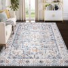 Washable Vintage Printed Rug Non Slip Low Pile Rug Soft Throw Floor Cover Foldable Indoor Carpet for Living Room Bedroom - 3 of 4