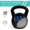 Best Choice Products 3-Piece Kettlebell Set with Storage Rack, Exercise Fitness  Concrete Weights 5lb, 10lb, 15lb - 4 of 4