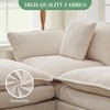 Modular Sectional Sofa, Corduroy Cloud Couch with Movable Ottoman & Throw Pillows, Modern L/U-Shaped Sofa, Comfy Deep Seat Couch for Living Rooms - 4 of 4