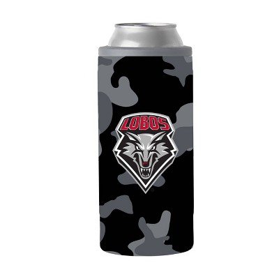 NCAA New Mexico Lobos 12oz Black Camo Slim Can Cooler