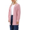 Girls Casual Coat Long Sleeve Open Front Sweatshirts Jackets with Pockets - 2 of 3
