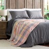 Blanket Throw - Oversized Plush Woven Polyester Fleece Plaid Throw - Breathable by Hastings Home (Modern Blush) - 4 of 4
