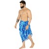 HAPPY BAY Men's Sarong Cover Up Swim Beach Wraps One Size Azure Tie Dye - 2 of 4