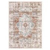 Washable Vintage Area Rug Medallion Distressed Rug Living Room Non-Slip Low Pile Bedroom Kitchen Home Office Carpet - 2 of 4