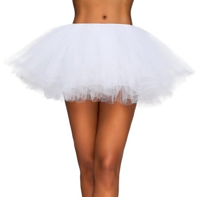Joyfy Women's Black / Red / White  Petticoat Skirt Tutu Skirts Tulle Tutu Skirts Elastic Underskirt