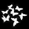 Unique Bargains Paper Wedding Party Butterfly Shaped Crafting String Hanging Garland Ornament White - 3 of 4