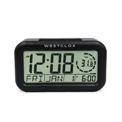 5.6" x 3.6" LCD Calendar Alarm Table Clock - Westclox