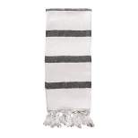 Sweet Water Decor Single Black Stripe Turkish Hand Towel - 19x35" 