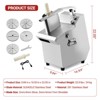 Multi-Functional Vegetable Cutter - High-Efficiency Motor,Dicer with 2 Size Feed Ports, Vegetable Processor Detachable Stainless Steel blade - 3 of 4