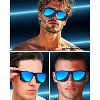 grinderPUNCH 2 Pack XL Polarized Big Wide Frame Large Head Fit Sunglasses for Sports Driving Fishing Glasses (Blue) - 2 of 4