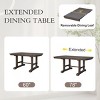 6-Piece Extendable Dining Table Set with Removable 18in Leaf and Upholstered Chairs, Wood Bench for Family Dining Room Use-Cuddlewood - 3 of 4
