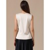 INSPIRE CHIC Women's Satin V Neck Sleeveless Summer Elegant Dressy Casual Tank Tops - 3 of 4