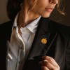 Ross-Simons 0.15 ct. t.w. Black Diamond and Orange Enamel Jack-O'-Lantern Pin/Pendant in 18kt Gold Over Sterling - 3 of 4