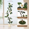 Rubber Tree 5FT Artificial Tree in White Planter Pot,Faux Floor Plant Artificial Plants with 7 Pcs Magnolia Flowers - 2 of 4