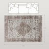 Aghana Digitals Tan Vintage Flannel Faux Fur 4x6 Area Rug - Non-Slip, Machine Washable Carpet for - 4 of 4