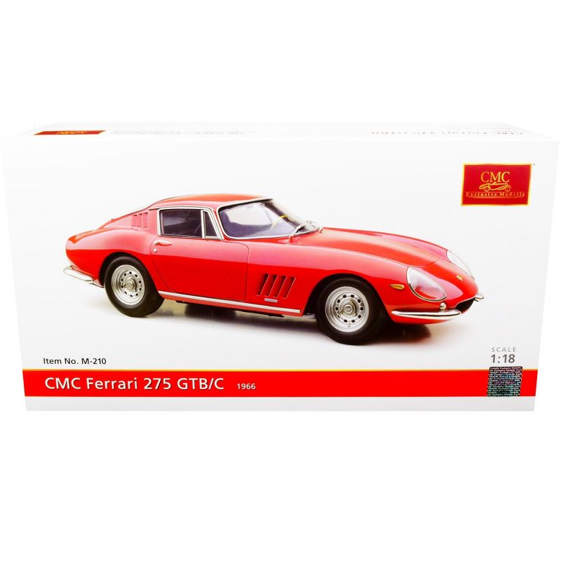 1966 Ferrari 275 GTB/C Red 1/18 Diecast Model Car by CMC, 4 of 5