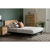 South Shore Queen Milton Metal Framed Bed Set Nordik Oak/Matte Black: Laminated Finish, No Box Spring Needed - 2 of 4