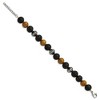 Chisel Stainless Steel Antiqued and 9.5-10mm Lava and Red Wood Stone Beads 7.25" Bracelet with 1" Ext. - 3 of 4