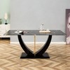NicBex Dining Room Table for 4 Industrial 71" Long Dining Table Counter Height Table with MDF Form Base and Imitation Marble for Dining Rooms - 3 of 4