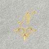 Linum Home Textiles 100% Turkish Cotton MONICA Gold Thread 2PC Embellished Washcloth Set - 3 of 3