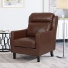 NicBex Linen Accent Chair,Upholstered Living Room Chairs with Waterfall Backrest and Rubberwood Leg,Cozy Armchair,Club Chairs for Living Room - 2 of 4