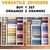 Set of 4 Bamboo Drawer Adjustable Drawer Dividers, 4.65” High, Expandable Organizers for Clothing (17-22" Sizes) - SpaceAid® - 2 of 4