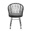 Maliang 2Pcs PE Rattan Chair With 2 Cushions - 3 of 4