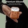 BONGEEK for AirPod Case 2nd 1st Generation Case Cover, Flower Engraved Full Protective Case Soft Silicone Pattern LED Visible,Brown - 4 of 4