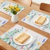 REGALWOVEN Farmhouse Placemats Set of 6 Linen Placemats for Dining Table Decor Indoor Outdoor Washable Floral Kitchen Table Mat - 2 of 4