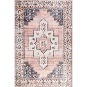 Nuloom Laurel Medallion Pet Friendly Machine Washable Area Rug - 1 of 4