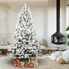 Artificial Trees Christmas Snow-Flocked with Pine Cones,Prelit Xmas Trees, Home Decoration-Maison Boucle - 2 of 4