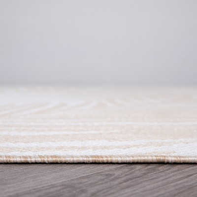 Natural Floral Synthetic Flat Woven Indoor/Outdoor Rug 5' x 7'