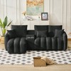 91.7" Premium Teddy Fabric L-Shaped Sectional Sofas with Console, USB Charger, Cup Holder & Storage ¨C Modern Indoor Furniture for Living Room - 3 of 4