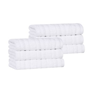 Smart Twist Viscose Cotton Blend Medium Weight Solid Textured Ribbed Towel Set by Blue Nile Mills - 1 of 4