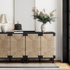 Nathan James Set of 2 Beacon Seagrass Console Table with Doors - image 2 of 4